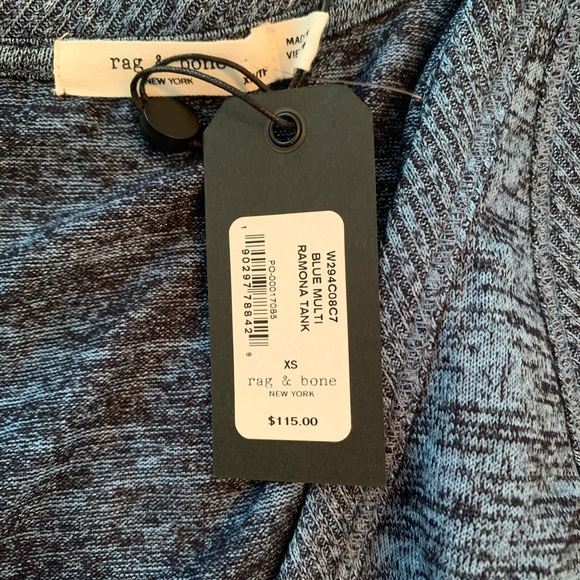 Rag & Bone Ramona Tank in Blue.- XS,L - Picture 9 of 10